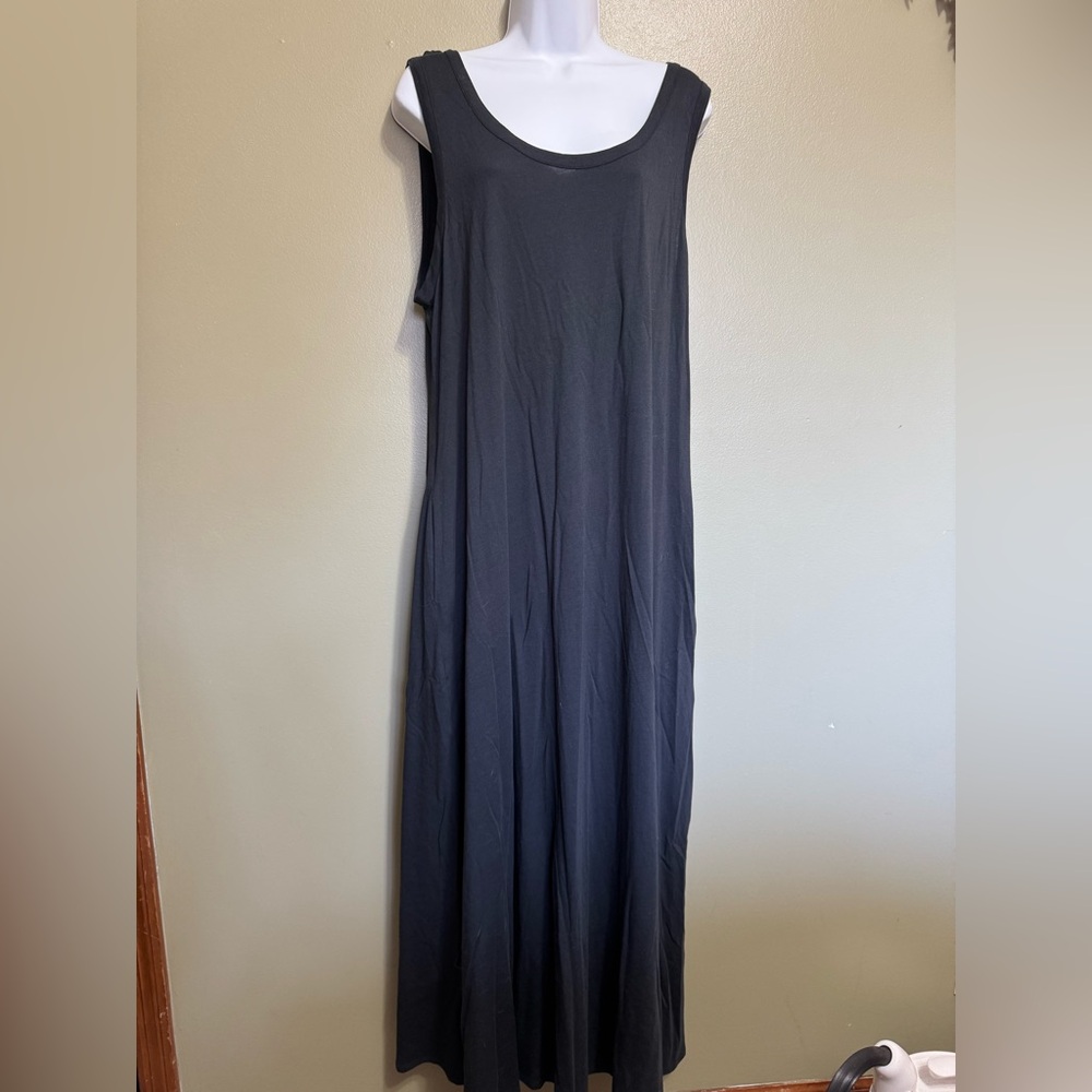 SOFT SURROUNDINGS Black Sleeveless Long Maxi Dress ~ Size XL